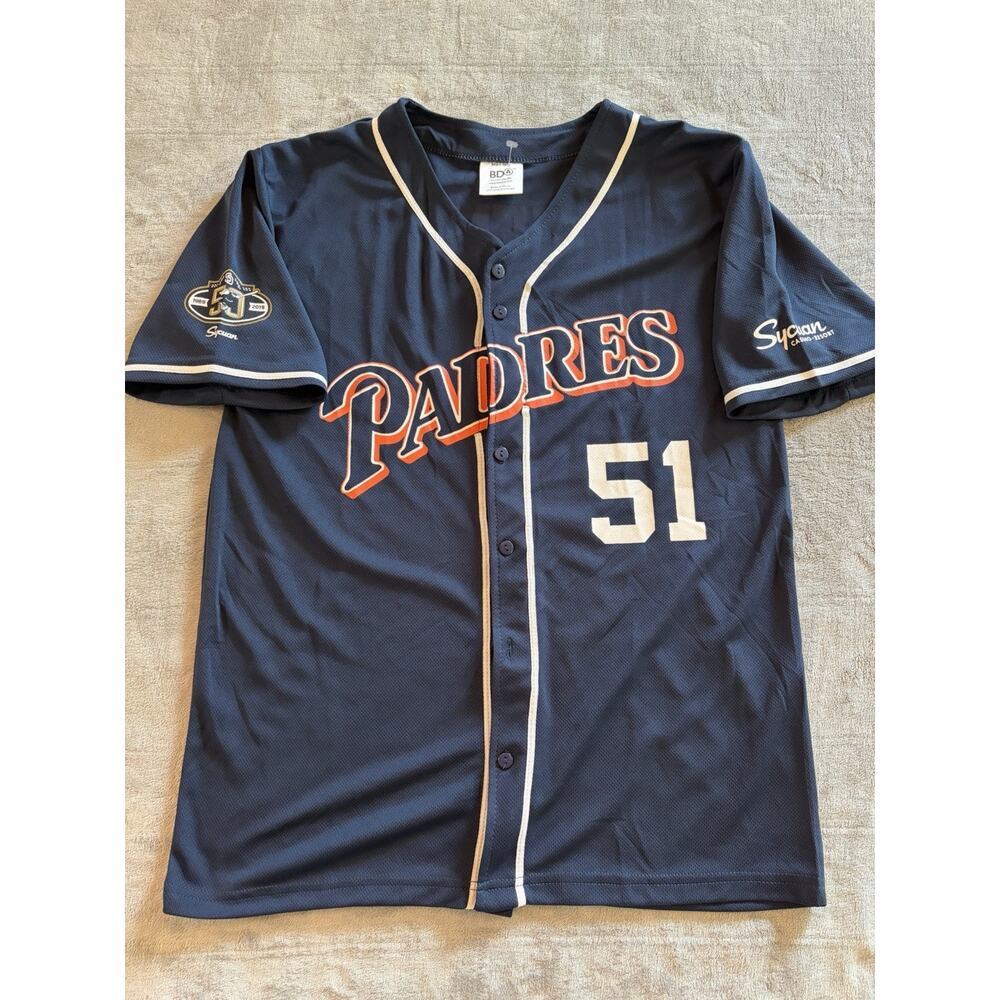 San Diego Padres #51 Trevor Hoffman 2019 50th Anniversary Jersey SGA Med